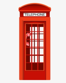 English Telephone Booth Png Clipart - Red Telephone Box Clipart, Transparent Png, Transparent PNG