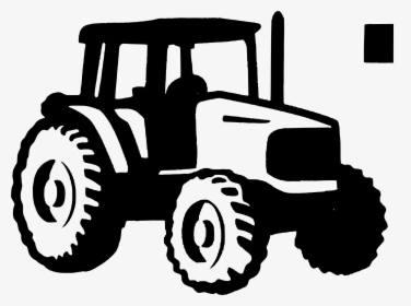 Collection Of Silhouette - Tractor Black And White, HD Png Download, Transparent PNG