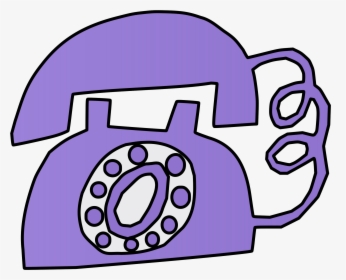 Purple Telephone Clipart, HD Png Download, Transparent PNG