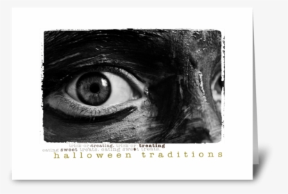 Scary Halloween Greeting Card - Blanco Y Negro, HD Png Download, Transparent PNG