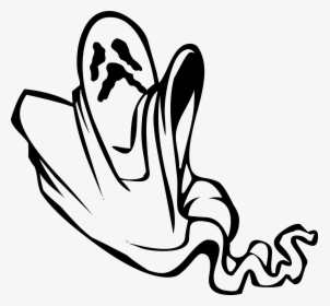 Scary Ghost Clipart Black And White, HD Png Download, Transparent PNG