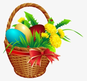 Gift Art,flower,home Manot,wicker - Easter Baskets Png, Transparent Png, Transparent PNG