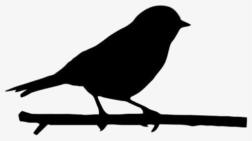 Silhouette Birds Png Download - Bird On A Branch Silhouette Png, Transparent Png, Transparent PNG