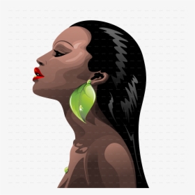 Transparent Womans Face Png - Illustrations Of Beautiful Black Women, Png Download, Transparent PNG