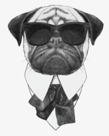 Sunglasses Photography Pug Dog Illustration Stock Cool - Funny Dog Art, HD Png Download, Transparent PNG