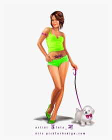 Illustration Girl, Girl Illustrations, 3d Girl, Pinup, - Companion Dog, HD Png Download, Transparent PNG