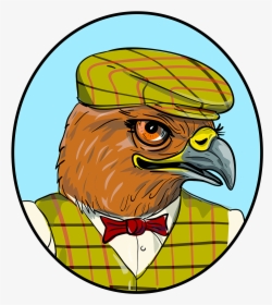 Hawk Head Png Image - Wearing Flat Cap Drawing, Transparent Png, Transparent PNG