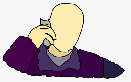 Phone, Man, Telephone, Talk, Talking, Answer, Answering - Two People Talking On The Phone Cartoon, HD Png Download, Transparent PNG