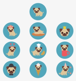 Cute Pug Icon, HD Png Download, Transparent PNG