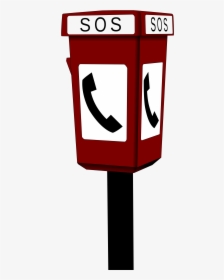 Emergency Telephone Clip Arts - Phone Booth Clipart, HD Png Download, Transparent PNG