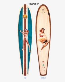 Pin Up Girl Longboard - Surfboard, HD Png Download, Transparent PNG