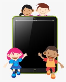 Tablet Clipart Ipad School - Kid Ipad Clipart, HD Png Download, Transparent PNG