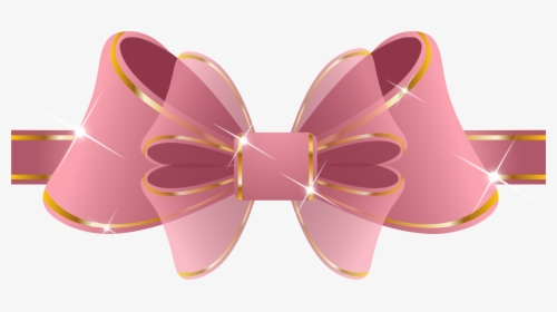 Beautiful Pink Ribbon Png Clipart Image - Transparent Background Pink Bow Png, Png Download, Transparent PNG