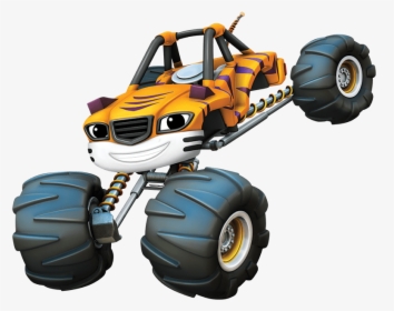 Blaze And The Monster Machines Stripes - Blaze Monster Truck Yellow, HD Png Download, Transparent PNG