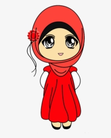 Hijab Girl Cartoon Png, Transparent Png, Transparent PNG