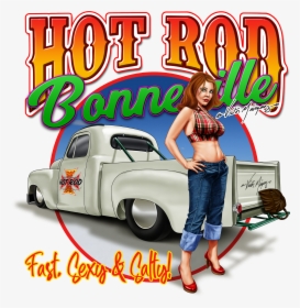 Image Of Bonneville Pickupfast, Sexy & Salty - Cartoon Hot Rods And Pin Up Girls Transparent, HD Png Download, Transparent PNG