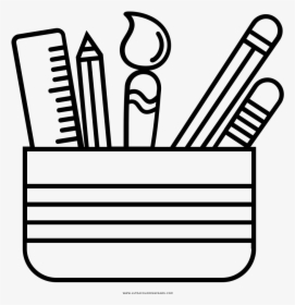 Pencil Cup Coloring Page, HD Png Download, Transparent PNG