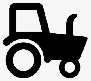 Lawn Tractor Icons - Black And White Tractor Clipart, HD Png Download, Transparent PNG