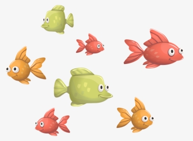 Transparent Fishes Clipart - Small Fishes Png, Png Download, Transparent PNG