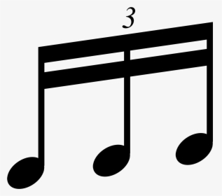 Sixteenth Note Triplet Beam 2 - Triple Music Notes Clipart, HD Png Download, Transparent PNG