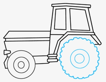 How To Draw Tractor - Tractor How To Draw, HD Png Download, Transparent PNG