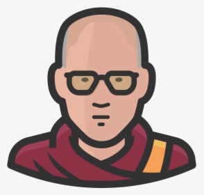 Dalai Lama Icon - Dalai Lama Clipart, HD Png Download, Transparent PNG
