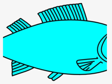 Big Fish Outline , Png Download - Fish Clipart Black And White, Transparent Png, Transparent PNG