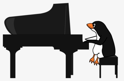Angle,keyboard,piano - Penguin Playing Grand Piano, HD Png Download, Transparent PNG