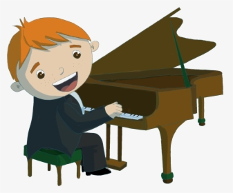 Boy Playing Piano Clipart, HD Png Download, Transparent PNG