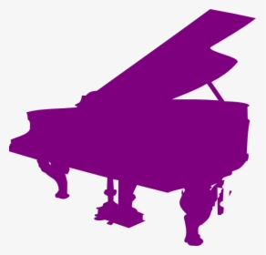 Purple Silhouette Clip Art - Purple Piano Clipart, HD Png Download, Transparent PNG