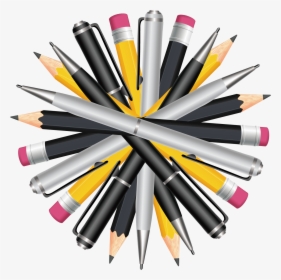 Transparent Pens And Pencils Clipart - Pens And Pencils Png, Png Download, Transparent PNG