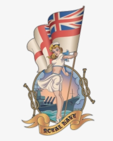 Pin-up Girl Royal Navy Illustration Vector Graphics - Royal Navy Pin Up Girl, HD Png Download, Transparent PNG