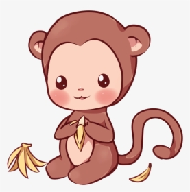 Lama Clipart Cute Anime - Cute Kawaii Monkeys, HD Png Download, Transparent PNG