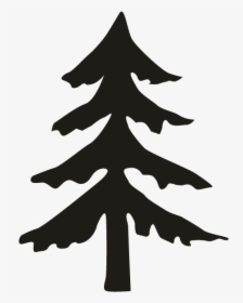 Fir Pine Spruce Christmas Tree - Simple Pine Tree Silhouette Png, Transparent Png, Transparent PNG