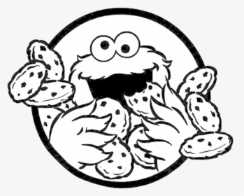 Cookie Monster Clipart X Transparent Png - Cookie Monster Colouring Pages, Png Download, Transparent PNG