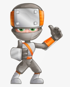 Japanese Ninja Cartoon Vector Character Aka Takeshi - Character Vector Warrior, HD Png Download, Transparent PNG