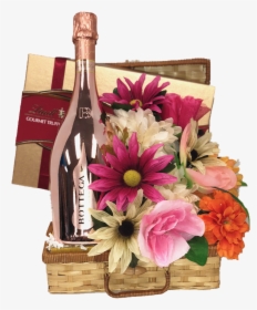 Pinkies Up Prosecco Gift Basket, Bottega Gift Basket, - Bouquet, HD Png Download, Transparent PNG