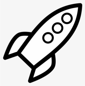 Rocket Ship Rocketship Clipart Transparent Png - Rocket Clip Art Black And White, Png Download, Transparent PNG