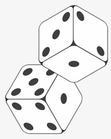 Fuzzy Dice Drawing Bunco Clip Art - Dice Black And White Drawing, HD Png Download, Transparent PNG