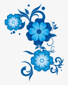 Flower Blue Pattern - Blue Flower Vector, HD Png Download, Transparent PNG