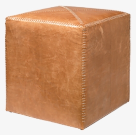 Small Buff Leather Ottoman  title Small Buff Leather - Buff Leather, HD Png Download, Transparent PNG
