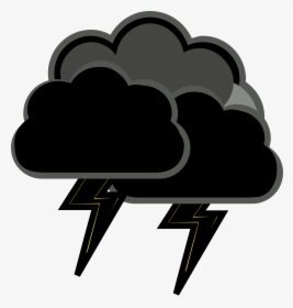 Black Cloud With Lightning, HD Png Download, Transparent PNG