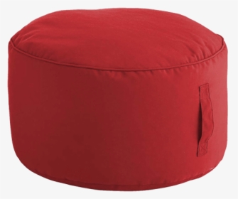 Red Round Ottoman With Plush Cushioning - Bean Bag Chair, HD Png Download, Transparent PNG