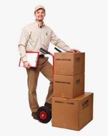 Package And Labeling,paper Product,packing Materials,moving,pallet - Delivery Man Png Transparent, Png Download, Transparent PNG