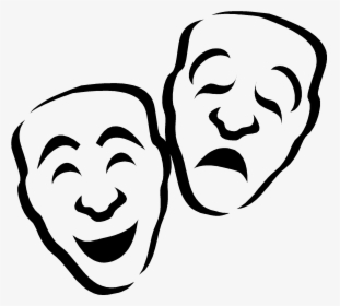 Mirror Clipart Drama - Sad And Happy Face Png, Transparent Png, Transparent PNG