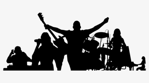 Transparent Cheering Crowd Clipart - Live Band Silhouette Png, Png Download, Transparent PNG