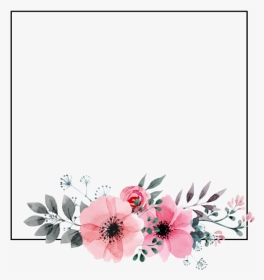 #frame #kpop #flowers #pop #art #outline #black #thin - Flower Page Break Design, HD Png Download, Transparent PNG