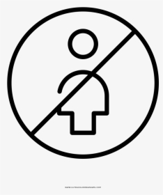 No Entry Coloring Page - No Investment Png, Transparent Png, Transparent PNG