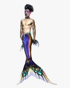 #merman #mermaid #fish #underwater #man #male #shirtless - Illustration, HD Png Download, Transparent PNG