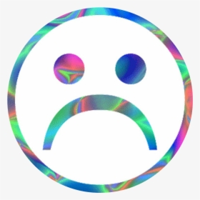 Sadface Smiley Sticker By Doublechin - Sad Face Aesthetic Transparent, HD Png Download, Transparent PNG